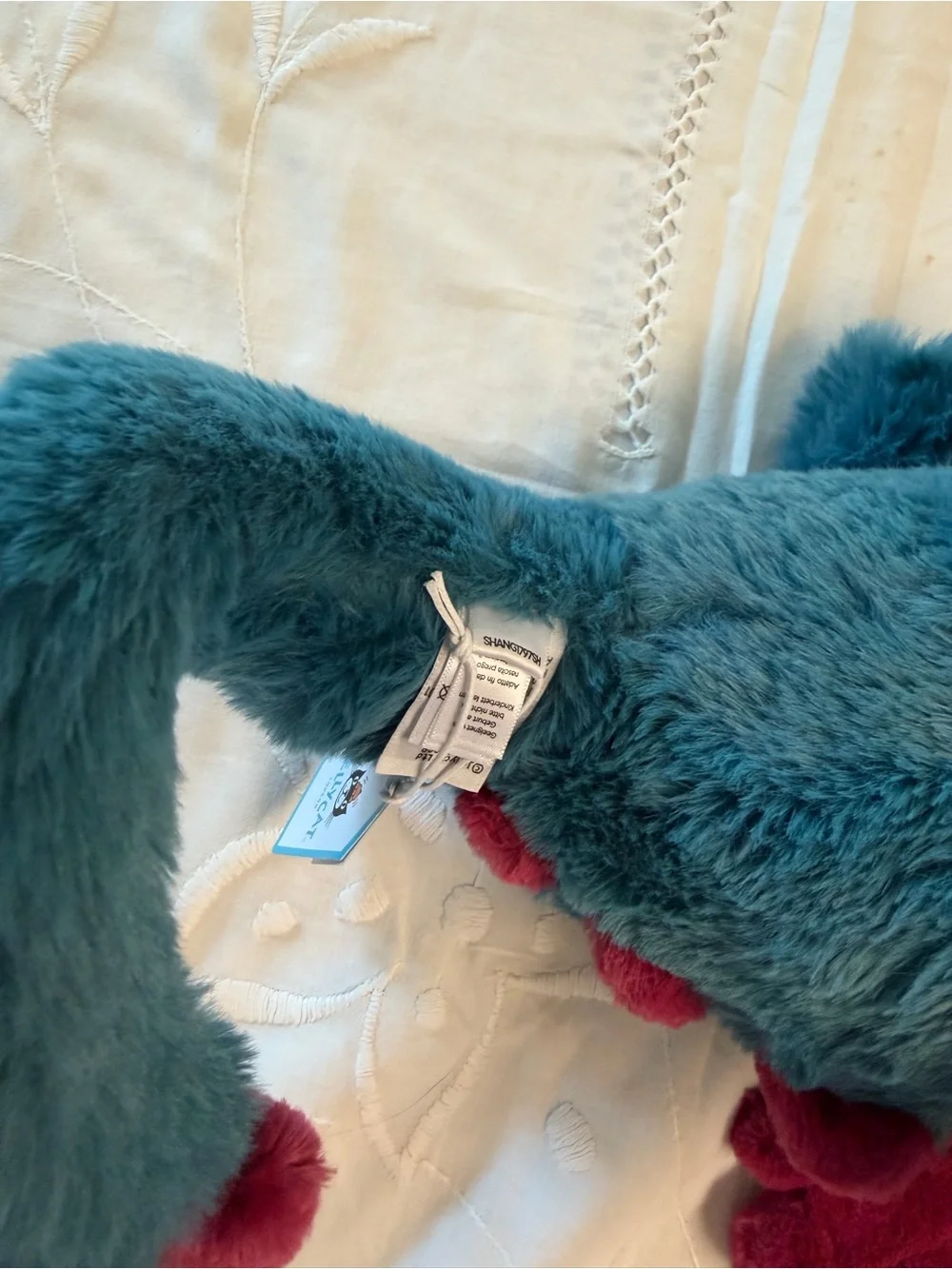 Jellycat Dexter Dragon Medium 20” DEX2DD Teal Red Plush NWT w/ Dust Bag